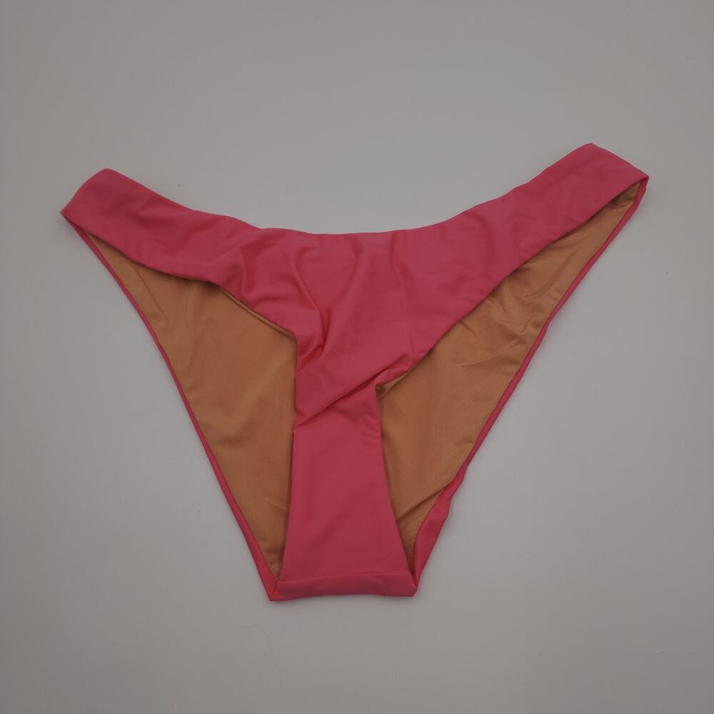 J. Crew Curved-waist Cheeky Bikini Bottom in Terry Pink Size M